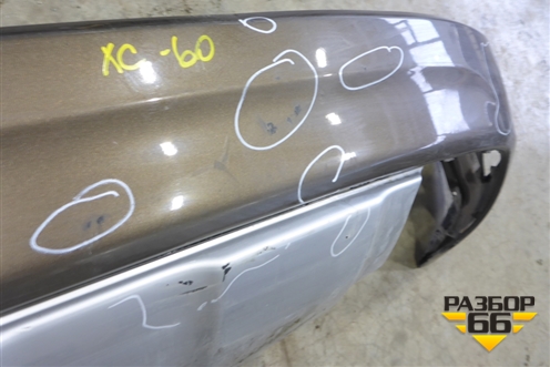 Юбка заднего бампера (после 2013г под парктроник) (31323777) для Volvo XC60 с 2008-2017г (ХС60)