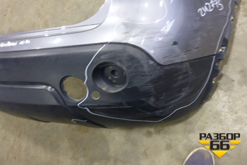 Бампер задний (под парктроник) (85022JD00H) для Nissan Qashqai (J10E) с 2006-2013г (Кашкай)