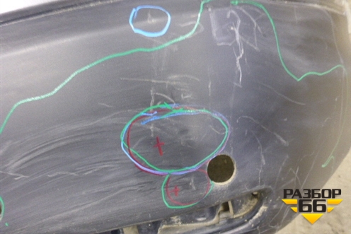 Бампер задний (до 2017г) (850224EA0H) для Nissan Qashqai (J11E) с 2013г (Кашкай)