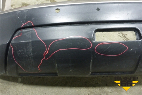 Бампер задний (под парктроник) (85022JD00H) для Nissan Qashqai (J10E) с 2006-2013г (Кашкай)