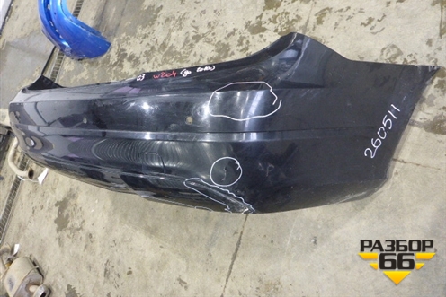 Бампер задний (до 2010г под парктроник) (A2048850238) для Mercedes Benz C-Klass W204 с 2007-2014г (Ц)