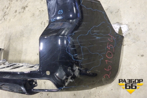 Бампер задний (до 2017г под парктроник) (5215960500) для Toyota Land Cruiser Prado(150) с 2009г (Ленд Крузер Прадо)