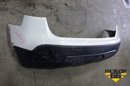 Бампер задний (85022JD00H) для Nissan Qashqai (J10E) с 2006-2013г (Кашкай)