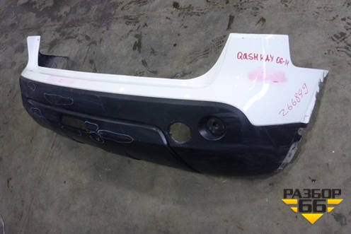 Бампер задний (85022JD00H) для Nissan Qashqai (J10E) с 2006-2013г (Кашкай)