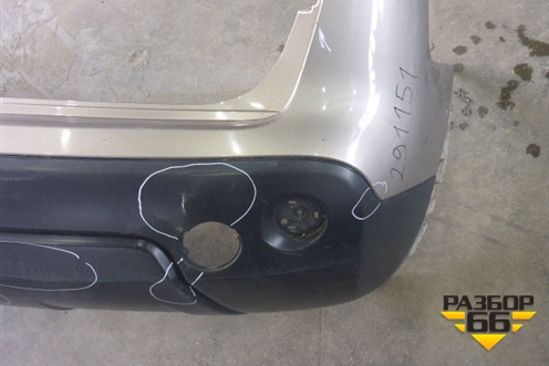 Бампер задний (85022JD00H) для Nissan Qashqai (J10E) с 2006-2013г (Кашкай)