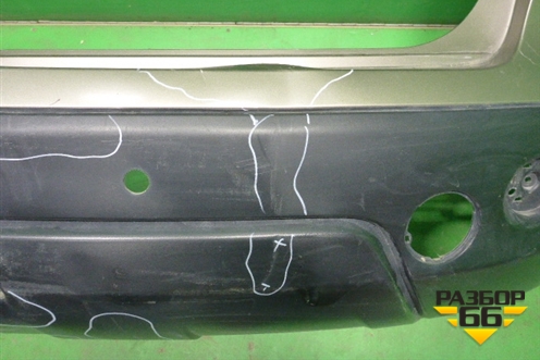 Бампер задний (под парктроник) (85022JD00H) для Nissan Qashqai (J10E) с 2006-2013г (Кашкай)