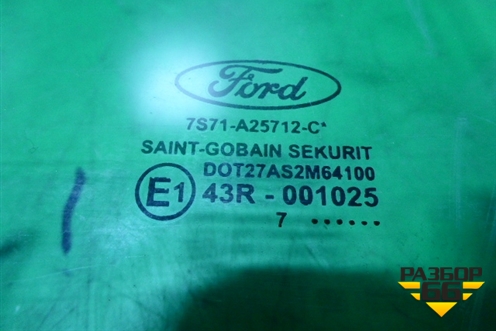 Стекло двери задней правой (седан хетчбэк 2007г) (1504241) для Ford Mondeo 4 с 2006-2014г (Мондео)