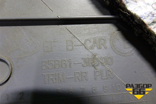 Обшивка стойки задняя верхняя правая (858613D000) для Hyundai Sonata-5 с 2001г (Соната)