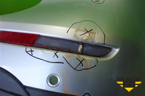 Бампер задний (после 2014г под парктроник) (A1668859925) для Mercedes Benz ML-Klass W166 c 2011г (МЛ)