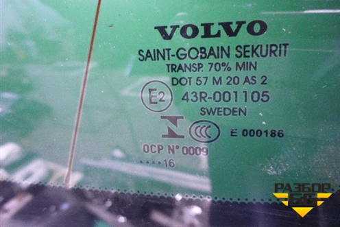 Стекло глухое правое (2016г) (31386337) для Volvo XC60 с 2008-2017г (ХС60)