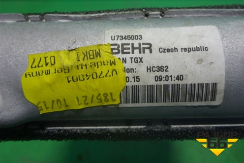 Радиатор отопителя  (Behr) (8FH351000381) для MAN TGX с 2007г (ТГХ)