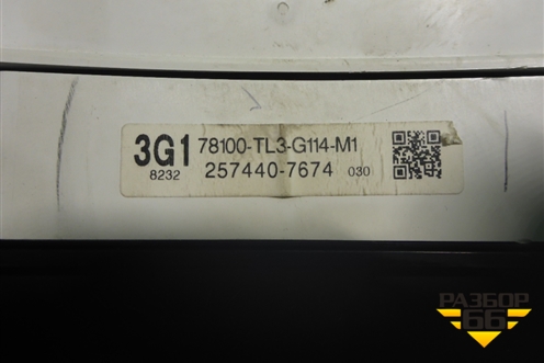 Щиток приборов АКПП (78100TL3G114) ( 78100TL3G114M1) для Honda Accord(CU-CW) с 2008-2013г (Аккорд)