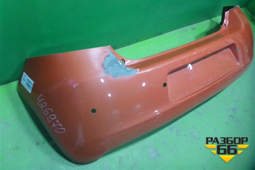 Бампер задний (под парктроник) (521590D130) для Toyota Yaris с 2005-2011г (Ярис)