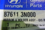 Стекло зеркала левого (876113N000) для Hyundai Equus с 2010г (Экус)
