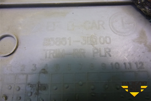 Обшивка стойки задняя верхняя правая (858613D000) для Hyundai Sonata-5 с 2001г (Соната)