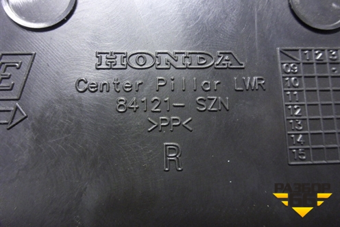 Обшивка стойки центральная нижняя правая (84121SZN) для Acura ZDX с 2009-2013г (ЗДХ)