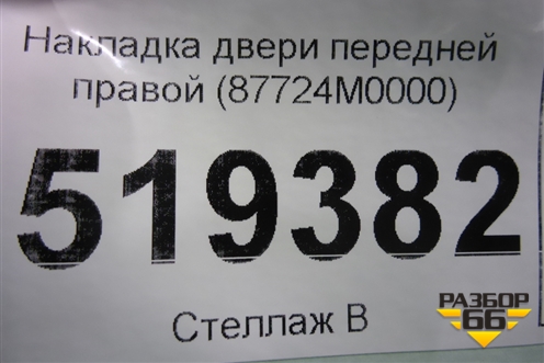 Накладка двери передней правой (87724M0000) для Hyundai Creta с 2016г (Крета)