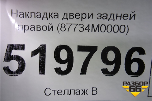 Накладка двери задней правой (87734M0000) для Hyundai Creta с 2016г (Крета)