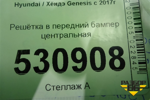 Решетка в передний бампер центральная (86560G9000) для Genesis G70  с 2017г (Г70)