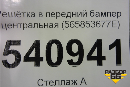 Решетка в передний бампер центральная (565853677E) для Skoda Kodiaq с 2017г (Кодиак)