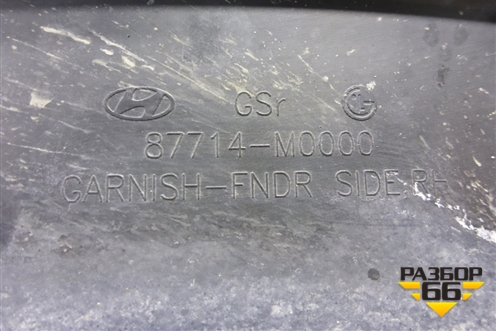 Накладка переднего крыла правого (87714M0000) для Hyundai Creta с 2016г (Крета)