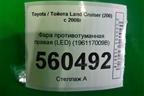 Фара противотуманная правая (после 2015г) (8121048051) для Toyota Land Cruiser (200) с 2008г (Ленд Крузер)