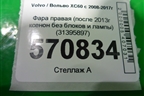 Фара правая (после 2013г ксенон без блоков и лампы) (31395897) для Volvo XC60 с 2008-2017г (ХС60)