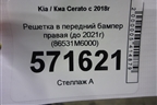 Решетка в передний бампер центральная (до 2021г) (86531M6000) для Kia Cerato с 2018г