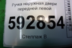 Ручка наружная двери передней левой для Peugeot Partner с 2002-2010г (Партнер)