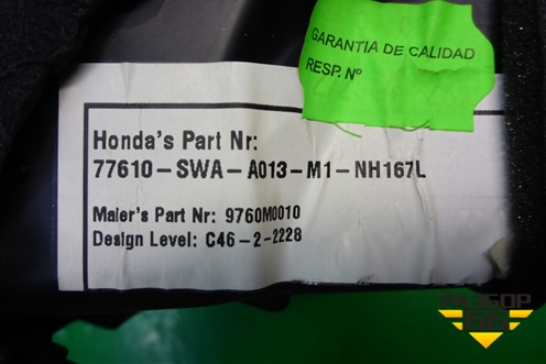 Дефлектор воздушный центральный (77610SWAA013M1NH167L) для Honda CR-V(RE) с 2006-2012г (ЦРВ СРВ)