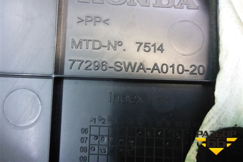 Накладка внутренняя (на консоль левая) (77296SWAA01020) для Honda CR-V(RE) с 2006-2012г (ЦРВ СРВ)