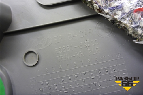 Обшивка стойки задняя верхняя правая (858613D000) для Hyundai Sonata-5 с 2001г (Соната)