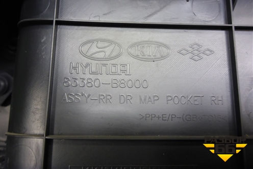 Обшивка двери задней правой под электрику (83380B8000) для Hyundai Grand Santa Fe с 2012-2018г (Гранд Санта Фе)