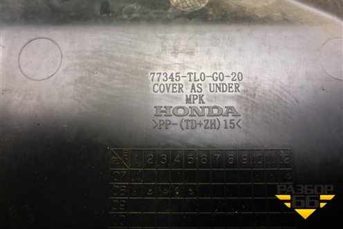 Накладка на торпедо (правая) (77345TL0G020) для Honda Accord(CU-CW) с 2008-2013г (Аккорд)