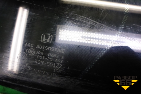 Стекло двери задней левой форточка (седан) для Honda Accord(CU-CW) с 2008-2013г (Аккорд)