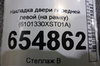 Накладка двери передней левой (на рамку) (6101330XST01A) для Haval Jolion с 2021г (Джолион)