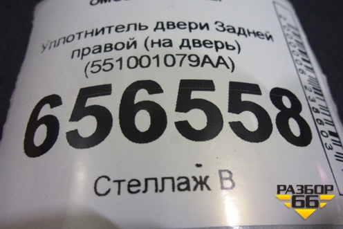 Уплотнитель двери Задней правой (на дверь) (551001079AA) для OMODA C5 с 2022г