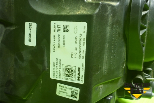 Фара правая  (после 2023г Led с блоком) (81251016822) для MAN TGX с 2007г (ТГХ)
