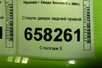 Стекло двери задней правой для Hyundai Sonata-5 с 2001г (Соната)