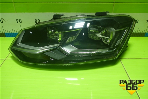 Фара левая (после 2015г Full Led без блока) (6C1941035) для Volkswagen Polo (седан) с 2010г (Поло)
