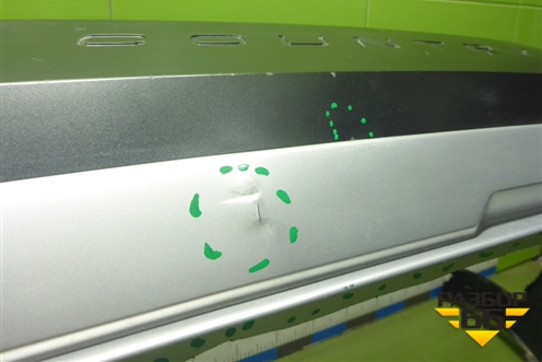 Юбка заднего бампера (31383339) для Volvo V90 Cross Country с 2017г (В90 Кросс Кантри)