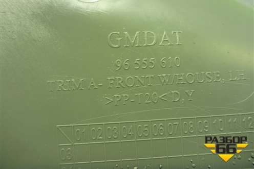 Обшивка стойки задняя нижняя левая (хетчбэк) (96555610) для Chevrolet Lacetti с 2003г (Лачетти)