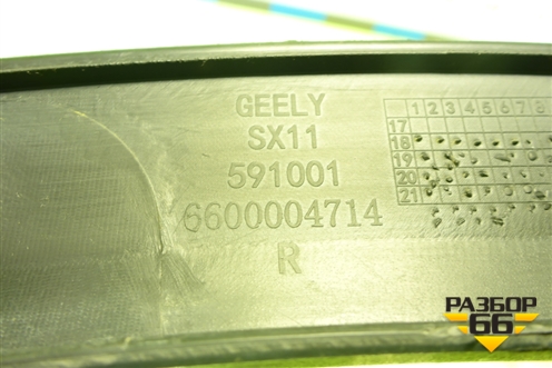 Накладка переднего крыла правого (6600004714) для Geely Coolray с 2019-2025г (Кулрей)