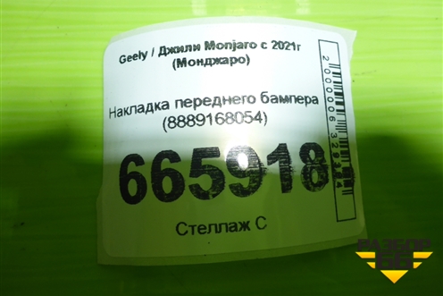 Накладка переднего бампера (8889168054) для Geely Monjaro с 2021г (Монджаро)
