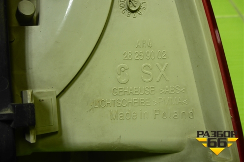 Фонарь задний наружный левый (до 2007г) (7L6945095K) для Volkswagen Touareg c 2002-2010г (Туарег)