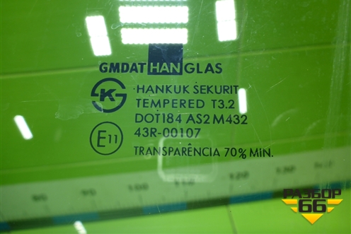 Стекло двери передней левой для Chevrolet Aveo (T200) с 2003-2008 (Авео Т200)