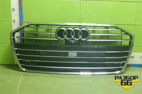 Решетка радиатора (под камеру и парктроник) (4K0853651B) для Audi A6 (C8) с 2018г (А6)