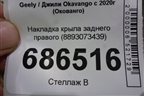 Накладка крыла заднего правого (8893073439) для Geely Okavango с 2020г (Окованго)