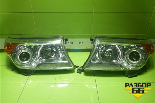 Фара L+R комплект (после 2012г до 2015г установлены BI-Led модули) для Toyota Land Cruiser (200) с 2008г (Ленд Крузер)