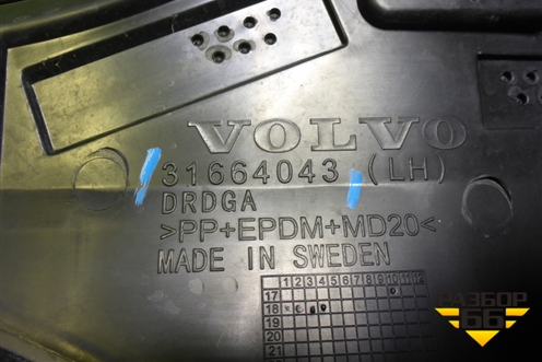 Накладка двери передней левой (31664043) для Volvo XC40 с 2017г (ХС40)
